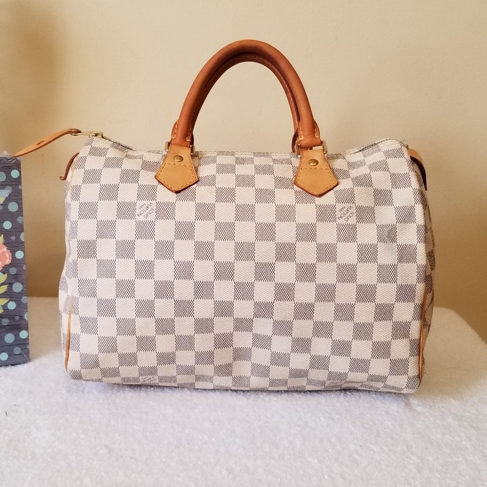 LV speedy 30 damier azur authentic